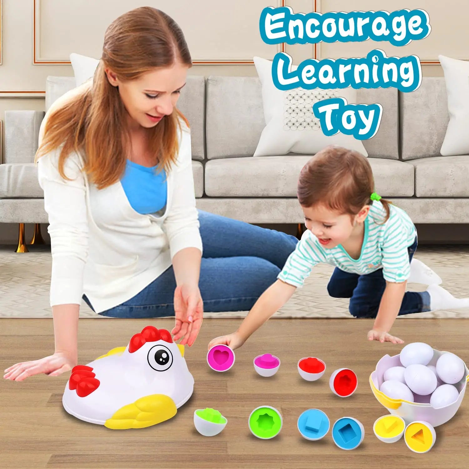 Montessori Matching Eggs Sensory Learning Educational Toy